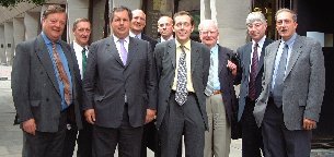Tony Baldry MP outside the Home Office with other concerned Members of Parliament