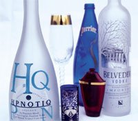 Liquid precious metals and coloured enamels are extensively used in decorating glass bottles for the premium drinks and perfume markets