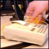 Credit card being swiped