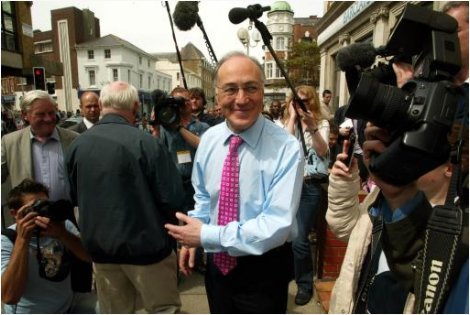 Michael Howard on the campaign trail