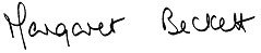 Margaret Beckett's signature