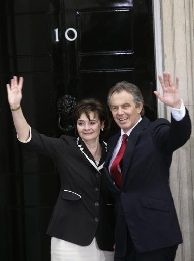 Tony and Cherie Blair at Number 10