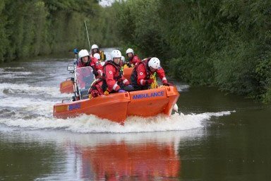 boat in the floods © Derek Pearce