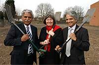 Clare Short at the Sod-cutting ceremony