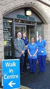 Denis and some of the nursing staff who are working in the new Walk-in Centre.