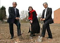 Clare Short at the Sod-cutting ceremony