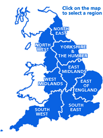 Map of English Regions