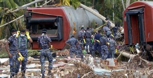 Tsunami disaster scene